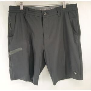 Rip Curl Mens Boardwalk The Surfers Walk Shorts Size 34 Black Zip Pockets